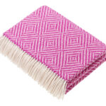 Bronte by Moon Bright Diamond Throw - Fuchsia