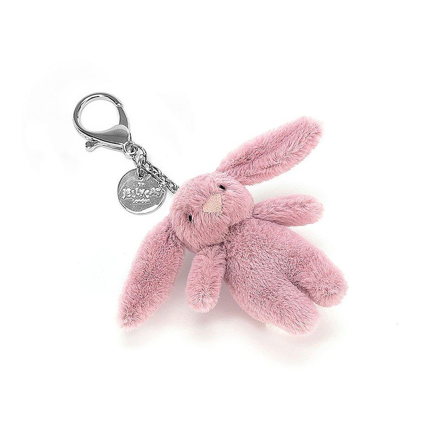 Jellycat Bashful Bunny Tulip Bag Charm Curtain call