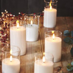 LED Glass Candles - set of 3