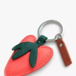 Strawberry Heart Keyring by Caroline Gardener