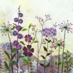 Purple Garden Embroidery Kit