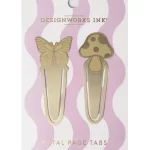 DesignWorks Ink Metal Page Tabs - Mushroom