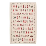 London Christmas Tea Towel by Victoria Eggs