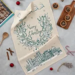 Night Before Christmas Tea Towel by Victoria Eggs