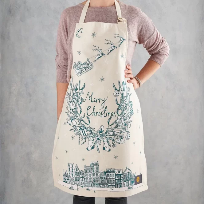 Night Before Christmas Apron by Victoria Eggs