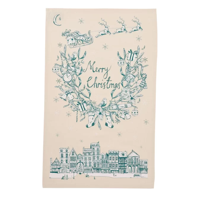 Night Before Christmas Tea Towel by Victoria Eggs - Image 3