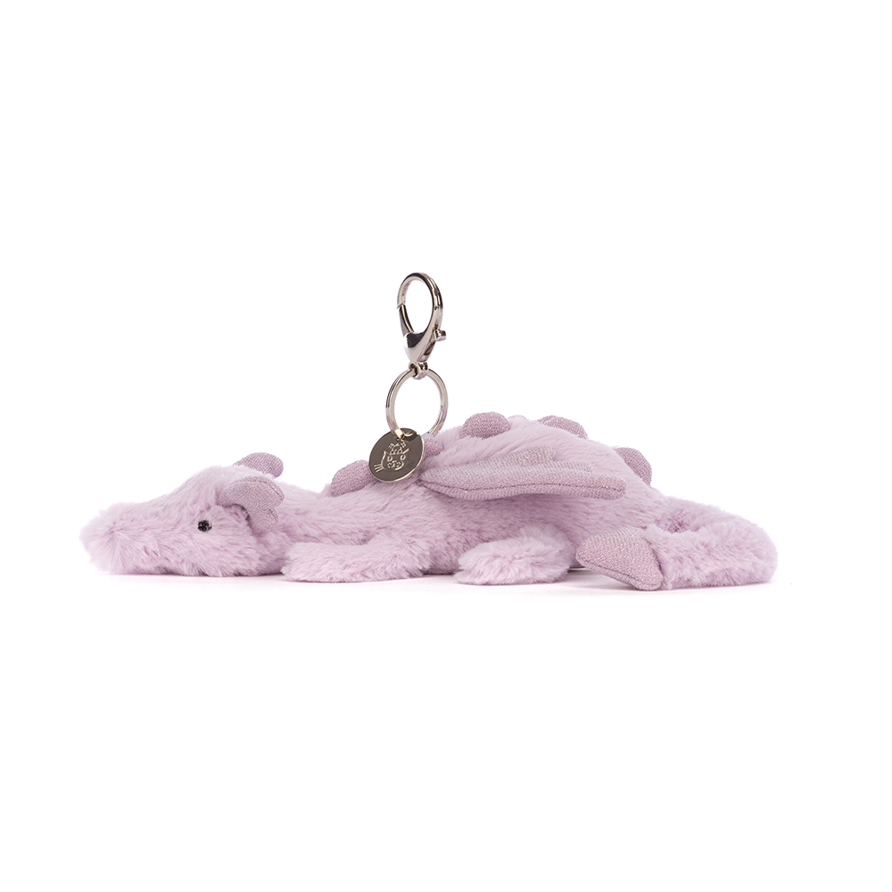 Jellycat Lavender Dragon Bag Charm - Image 3