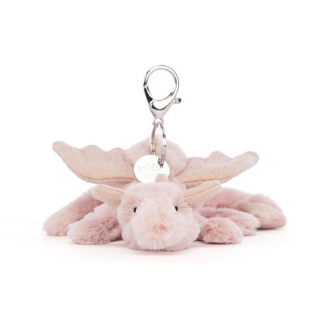 Jellycat Rose Dragon Bag Charm - Image 2