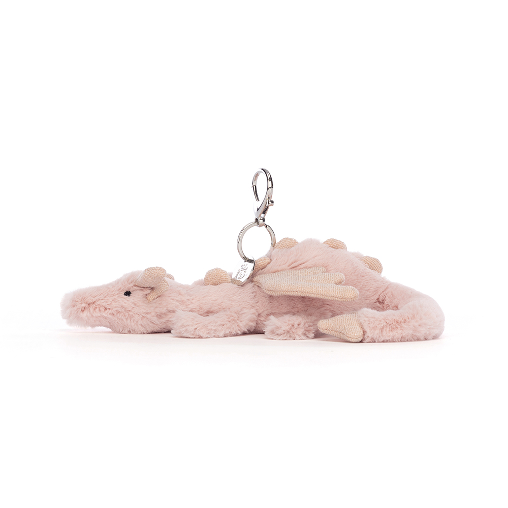 Jellycat Rose Dragon Bag Charm - Image 3