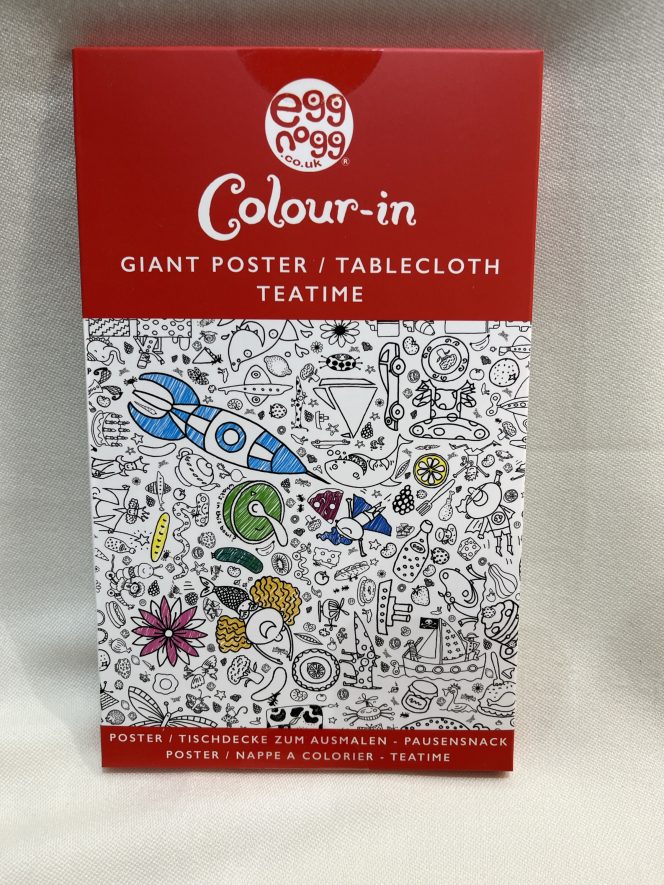 Eggnogg Teatime colouring tablecloth