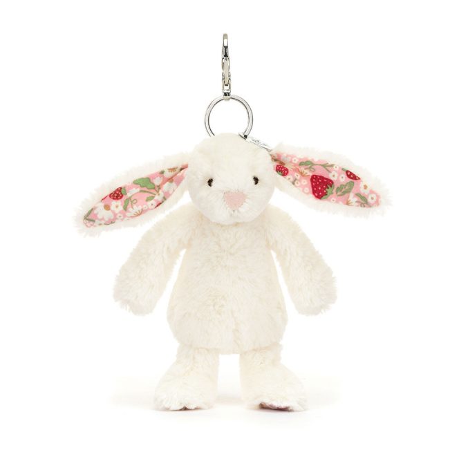 Jellycat Blossom Cream Bunny 'Berry' Bag Charm - Image 2