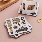 City Of London Set Of 4 Coasters by Victoria Eggs