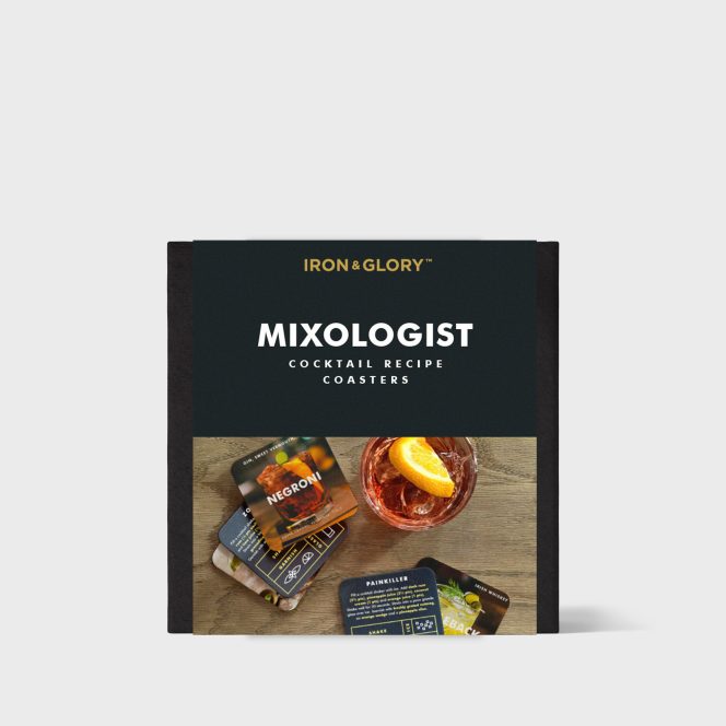Iron & Glory Mixologist Cocktail Recipe Coasters