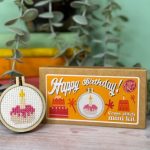 Happy Birthday Cake Mini Matchbox Cross Stitch Kit - The Crafty Kit Company