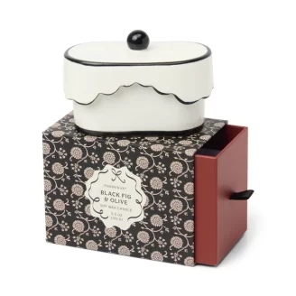 Paddywax Cherie Ceramic Dish Candle - Black - Black Fig & Olive