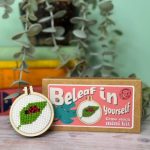 Beleaf in Yourself Mini Matchbox Cross Stitch Kit - The Crafty Kit Co