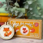 For Fox Sake Mini Matchbox Cross Stitch Kit - The Crafty Kit Company