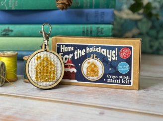 Home For The Holidays! Mini Matchbox Christmas Cross Stitch Kit - The Crafty Kit Co