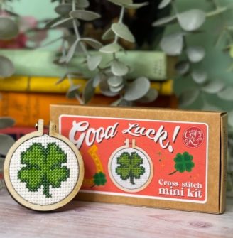 Good Luck Mini Matchbox Cross Stitch Kit - The Crafty Kit Company