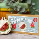 You're One In a Melon Mini Matchbox Cross Stich Kit - The Crafty Kit Co