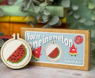 You're One In a Melon Mini Matchbox Cross Stich Kit - The Crafty Kit Co