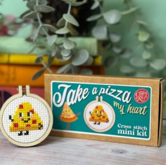 Take A Pizza My Heart Mini Cross Stich Kit - The Crafty Kit Co
