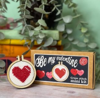 Be My Valentine Mini Matchbox Cross Stitch Kit - The Crafty Kit Company