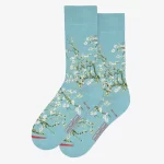 Vincent van Gogh - Blossoming almond branches  - Pair of Socks