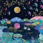 Mediative Moon Blank Greeting Card