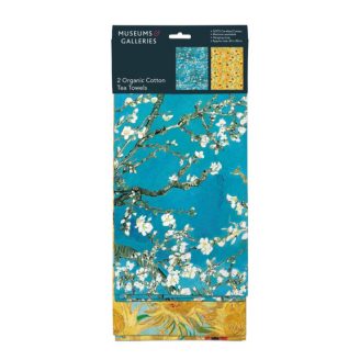 Almond Blossom Branches and Sunflowers by Vincent Van Gogh - Set of 2 Tea Towels