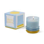 Paddywax - Glass Candle Blue and Yellow - Zesty Lemon