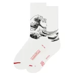 Katsushika Hokusai - Great Wave Beige  - Pair of Socks