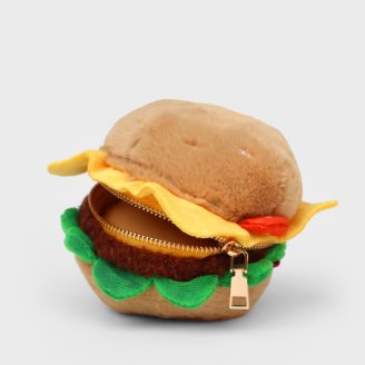 Plush Burger Zip Pouch