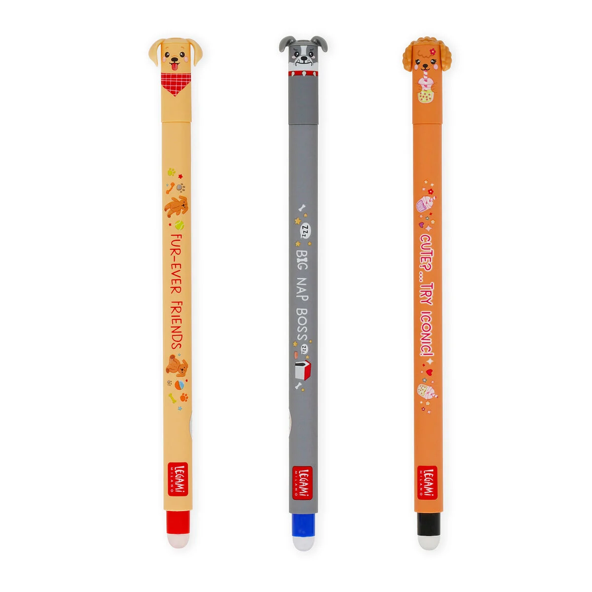 Legami Erasable Pens Set of 3 'Fur-ever Friends' - Image 6