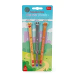 Legami Erasable Pens Set of 3 'Fur-ever Friends'