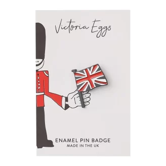 Union Jack Enamel Pin Badge by Victoria Eggs