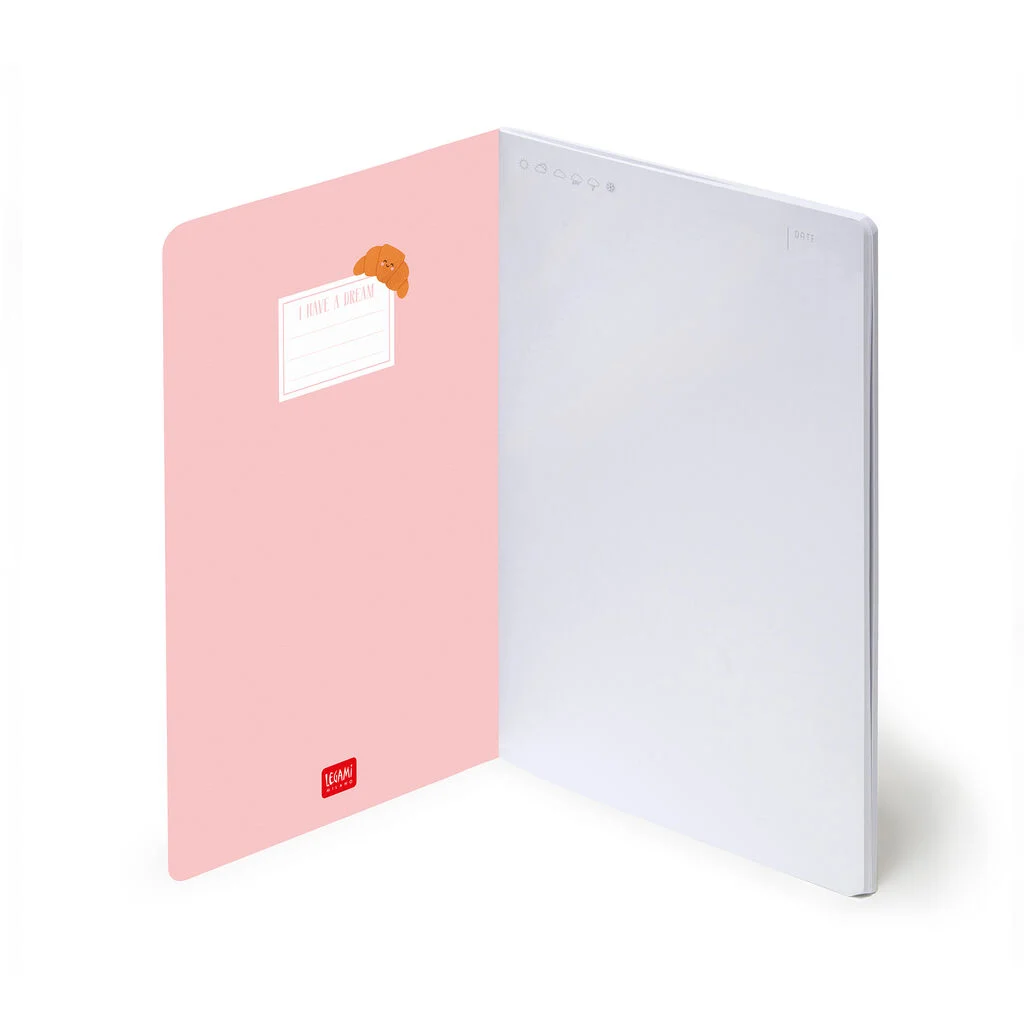 Legami - A5 Blank Notebook with Illustrated Hard Cover - Croissant - Image 3