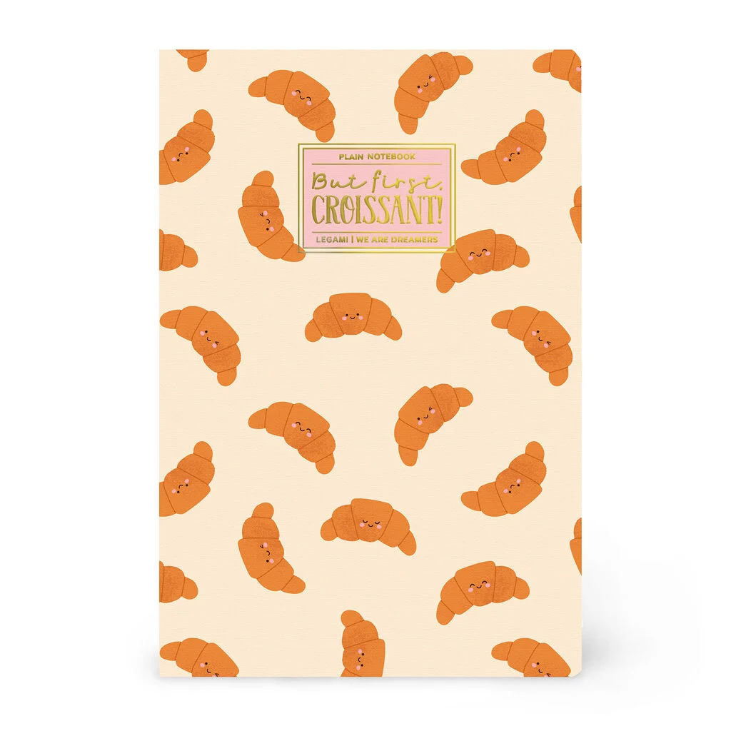 Legami - A5 Blank Notebook with Illustrated Hard Cover - Croissant