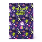 Legami - A5 Lined Notebook with Illustrated Hard Cover - Space