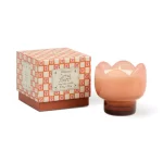 Paddywax - Tulip Pink and Burnt Orange Glass Candle - Cactus Flower