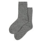 Chalk - Cosy Cashmere Short Socks - Marl Grey
