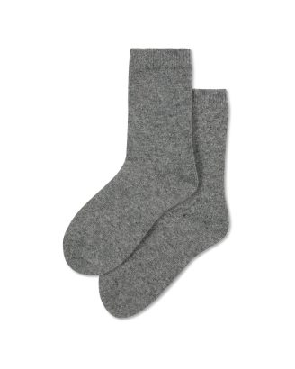 Chalk - Cosy Cashmere Short Socks - Marl Grey