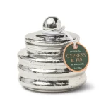 Paddywax Beam Glass Candle Silver - Cypress & Fir