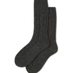 Chalk - Wool Cable Sock - Dark Charcoal