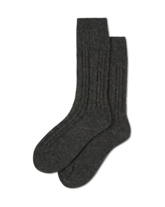 Chalk - Wool Cable Sock - Dark Charcoal