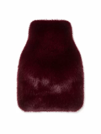 Chalk - Mini Hot Water Bottle Faux Fur - Merlot