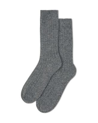 Chalk - Cashmere Rib Socks - Marl Grey