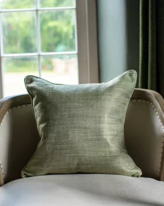 Chalk - Jasper Square Cushion - Arran / Sage - 50cm x 50cm