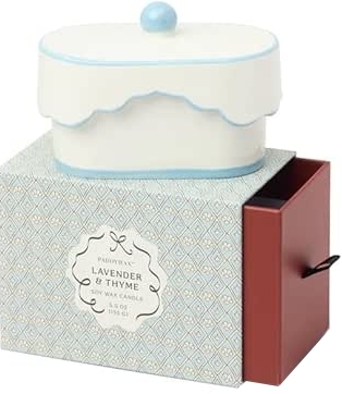 Paddywax Cherie Ceramic Dish Candle - Blue - Lavender & Thyme