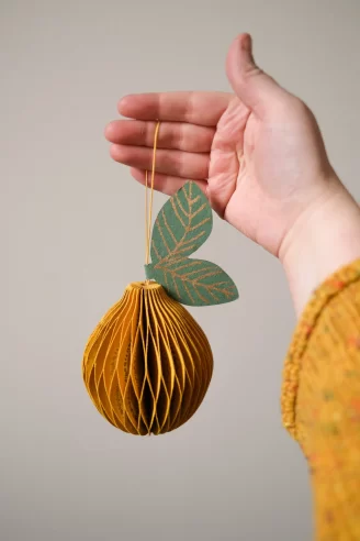 Lemon Honeycomb ornament by East End Press
